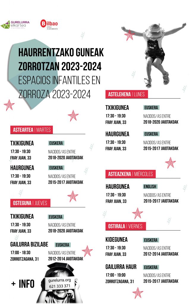 Espacios infantiles en Zorrotza 2023-2024